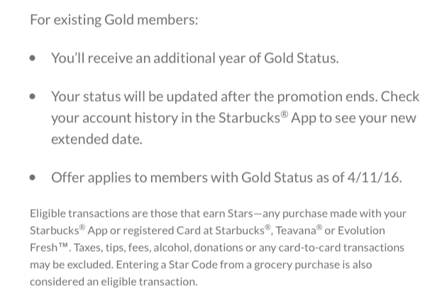 Super Easy Starbucks Gold Status Promotion!