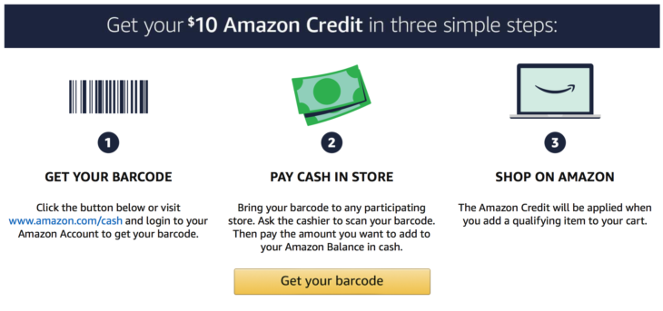 Amazon Free $10 Credit With New AmazonCash Load