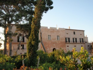 a building with trees in the background