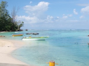 boats on a beach with a sandy beach