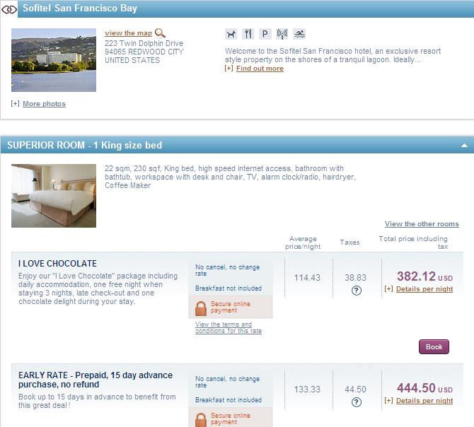 a screenshot of a hotel website