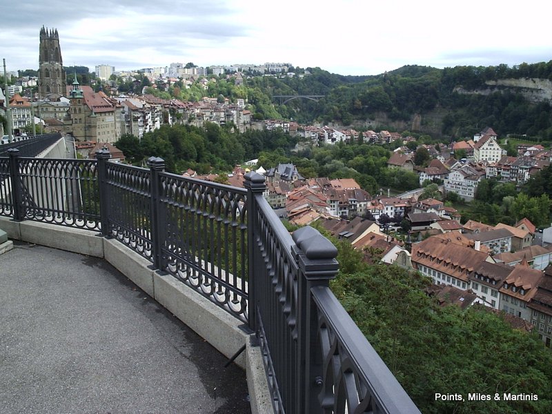 a view of a city from a balcony