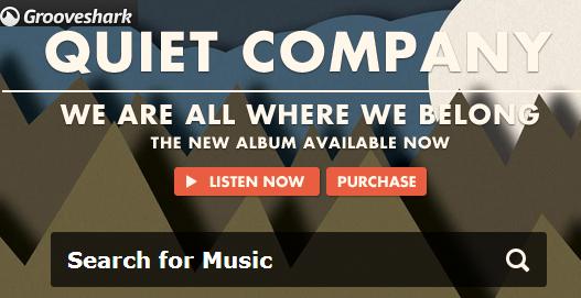 a website with a music logo