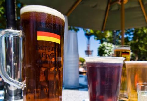 a close-up of a glass of beer