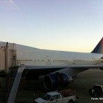 a plane parked at an airport