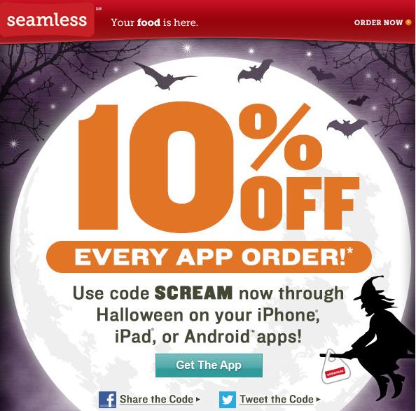a advertisement for a halloween sale