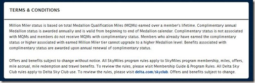 Delta Million Miler Terms And Conditions