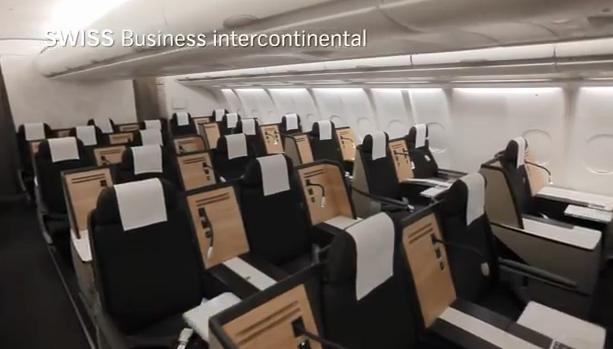 a plane with seats and a few windows