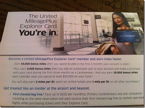 Chase United MileagePlus 50000 Mile Bonus Offer