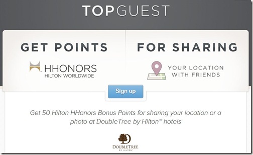 HIlton Top Guest Account Page