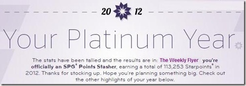 SPG Platinum Year Overview