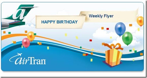 Birthday wish from Airtran