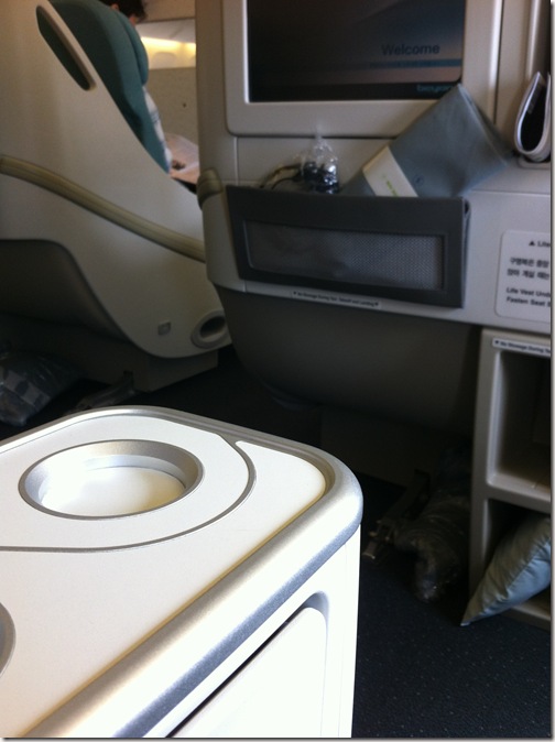 Korean Air Business Seat Center Console