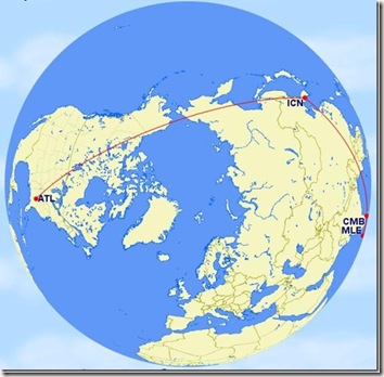 KoreanRoutetoMaldives Route