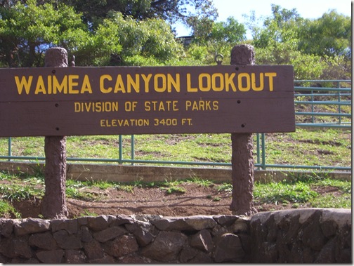 Waimea Canyon Entrance
