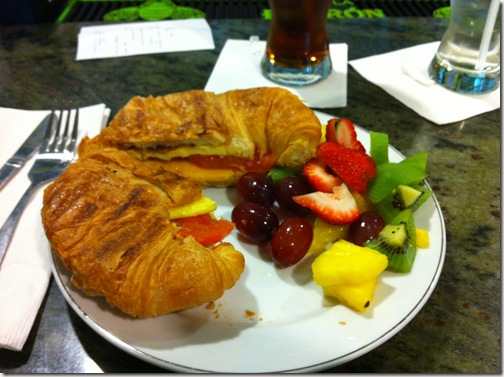 American Airlines Miami AAdmirals Club Breakfast Sandwich