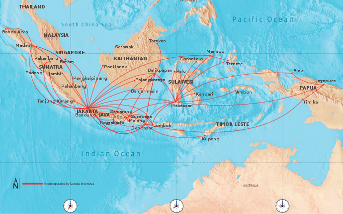 a map of the world with red lines