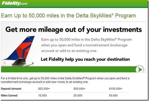 Delta 50,000 Miles with Fidelity