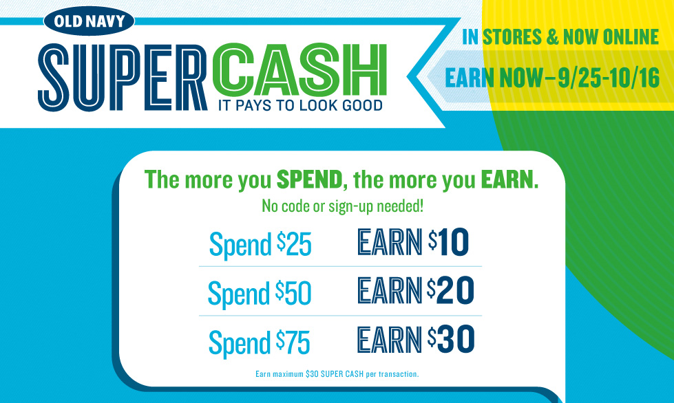 pmm old navy super cash post 4x chase free shipping