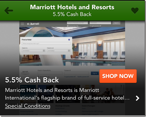 Marriott Ebates Double Cash Back