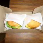 two burgers in a box