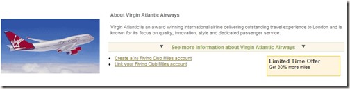 Virgin Atlantic Amex Transfer Bonus 2013