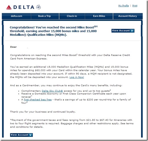 Delta Reserve Miles Boost