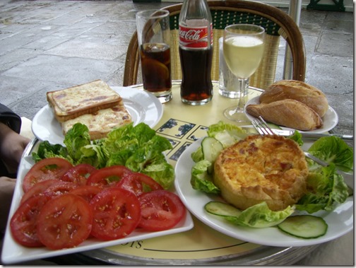 Paris sidewalk cafe lunch