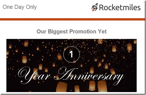 Rocketmiles Anniversary Promotion