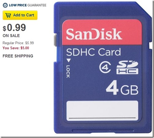 Sandisk Memory Card Deal from Best Buy