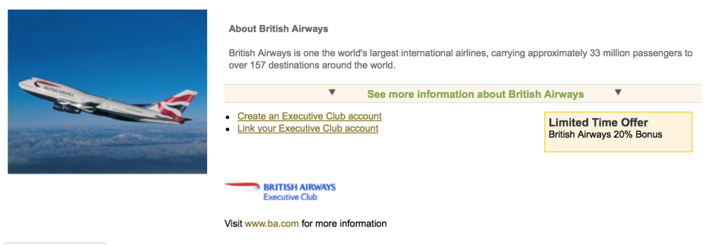 British airways amex