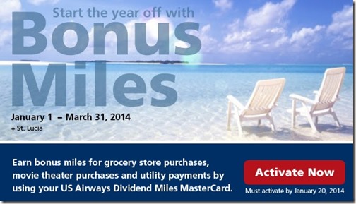 Bonus Miles with US Airways Credit Card