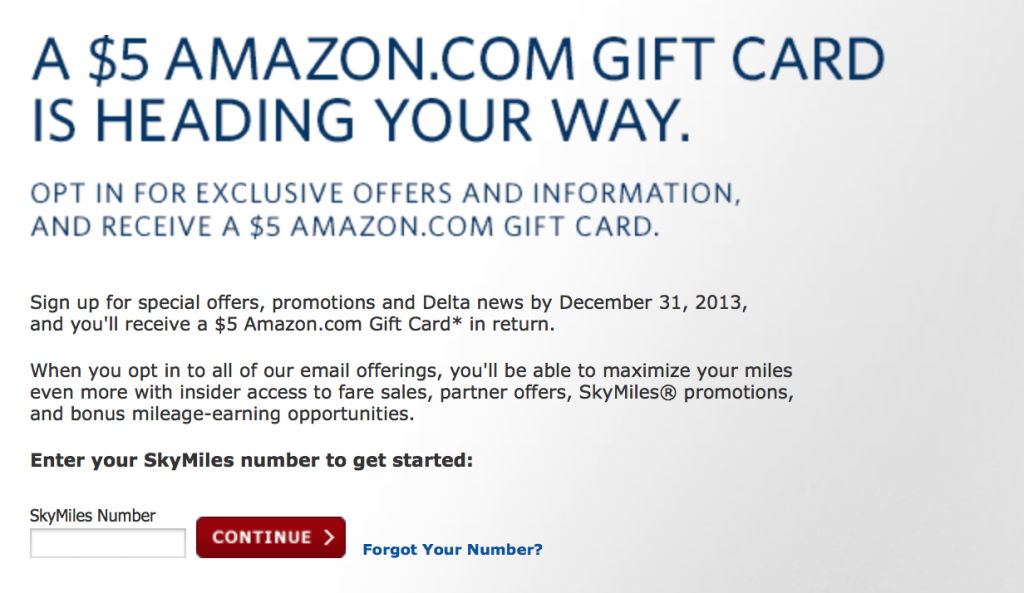 Amazon Gift Card From Delta