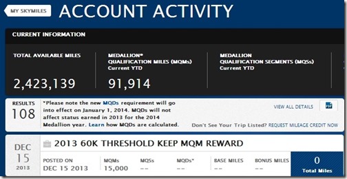 Step 3 Verify MQMs deposited into your Delta account