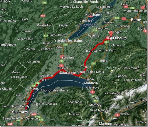 Train From Geneva to Fribourg