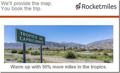 50 Percent More Miles With Rocketmiles