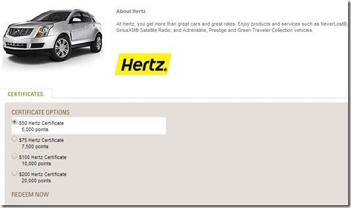Hertz And American Express Redemption Rates