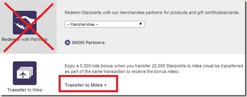 Transfer SPG Points to Airline Miles