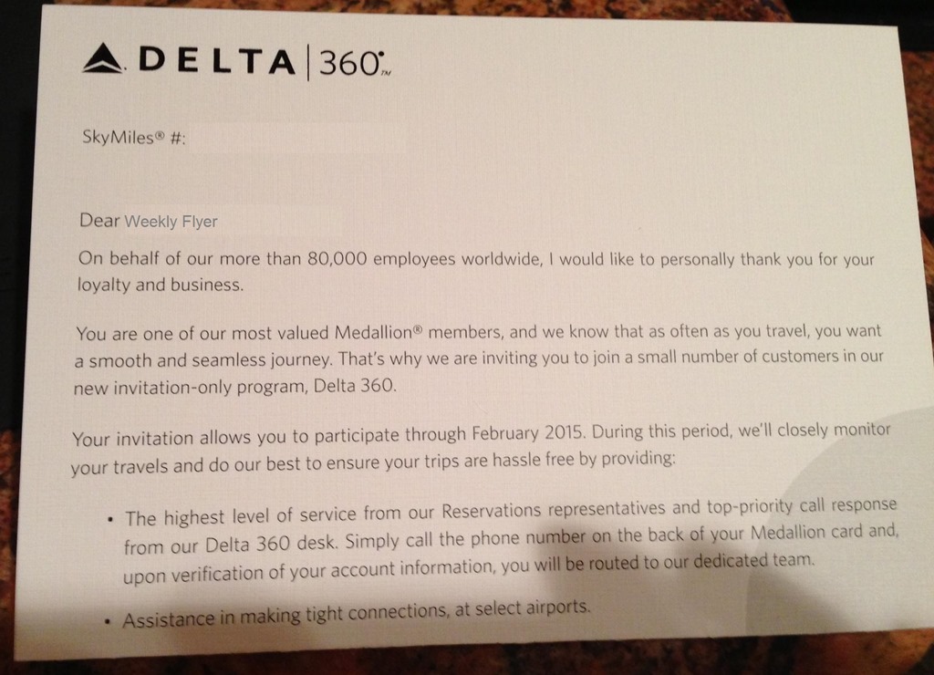 Delta 360 Letter To Medallion Members Jpg Points Miles Martinis