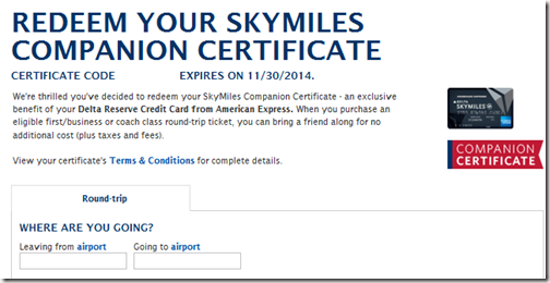 How To Use Delta’s Companion Certificate For A Free Flight - Points ...