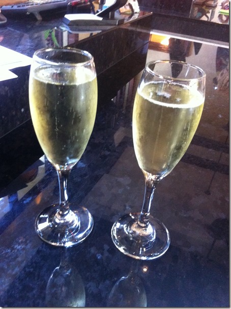 Hyatt Champagne Happy Hour Glasses