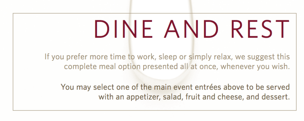 BusinessElite Dine and Rest Option 