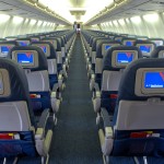 rows of seats in an airplane