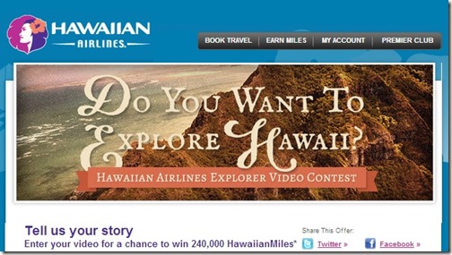 Hawaiian 240000 Mile Giveaway