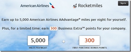 Rocketmiles Business Extraa Bonus