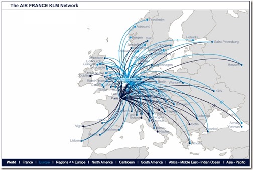 Air France Europe Routes