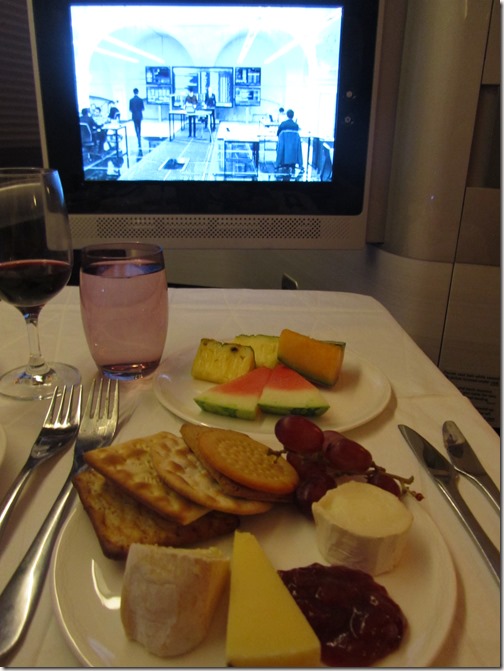 British Airways First Class Cheese Plate