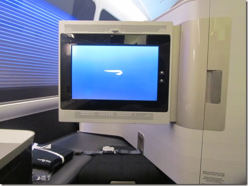 British Airways First Class Entertainment Screen Extended