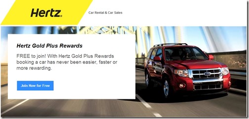 Hertz Gold Plus Rewards Join Page