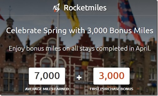 Rocketmiles Spring 2014 3k Bonus